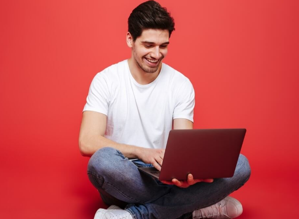 White Guy on a Laptop